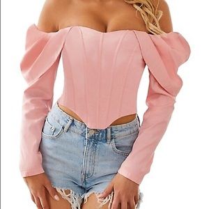 Bardot Sweetheart Cropped Corset Top